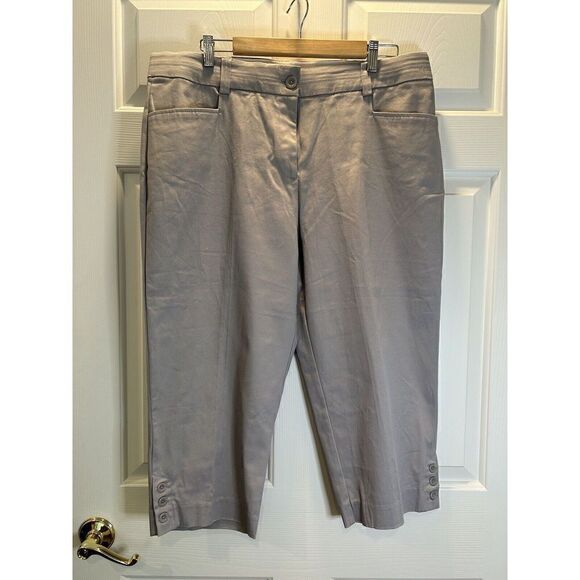 Studio Works Women's size 16 Capri Pants Zip Comfort Waistband Pockets - Picture 1 of 6